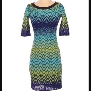 M Missoni ZIG ZAG Crochet Dress Size 38 IT NWT